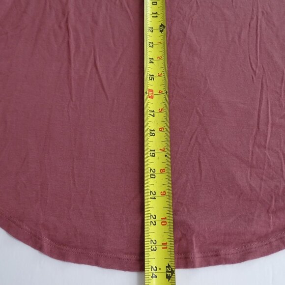 Lot of 2 Charlotte Russe V-Neck Jersey Knit Tops Women Size L Red Mauve Strappy - Picture 10 of 10